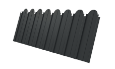 Профнастил C10A фигурный Grand Line 0,5 PurPro Matt 275 RAL 7016 антрацитово-серый