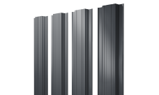 Штакетник Прямоугольный с прямым резом 0,45 PE RAL 7024 мокрый асфальт