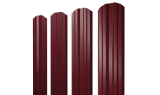 Штакетник Твин фигурный Grand Line 0,5 Сатин матовый RAL 3005 красное вино