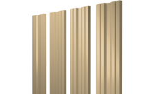 Штакетник Twin с прямым резом 0,45 PE lite RAL 1014 слоновая кость