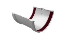 Соединитель желобов Классика 120 ПВХ Grand Line белый (RAL 9003)