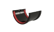 Соединитель желобов Классика 120 ПВХ Grand Line черный (RAL 9005)