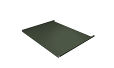 Фальц двойной стоячий Grand Line 0,5 Satin Matt TX с пленкой на замках RAL 6020 хромовая зелень