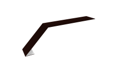 Планка карнизная для мягкой кровли 100х60 0,45 PE с пленкой RR 32 темно-коричневый (2м)