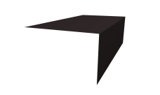 Планка околооконная фальц 0,5 Satin Matt TX RAL 9005 черный (2м)