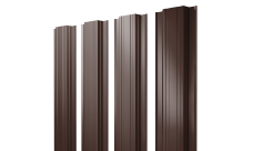 Штакетник Прямоугольный с прямым резом Grand Line 0,45 PE RAL 8017 шоколад