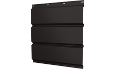 Софит металлический Классик v01 Grand Line центральная перфорация 0,45 Drap-double TX с пленкой RR 32 темно-коричневый