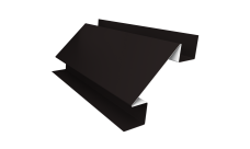 Угол внутренний сложный 75мм Grand Line 0,45 Drap TR RAL 9005 черный (3м)