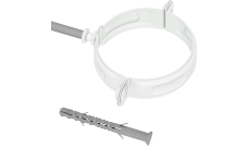 Хомут трубы на кирпич GL PE 100 мм RAL 9003 сигнальный белый