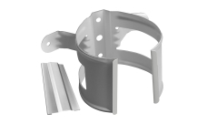 Кронштейн трубы на дерево Grand Line PU 100 мм RAL 9003 сигнальный белый