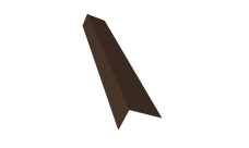 Планка на коньковый аэратор 30х20 Фартук S8 0,4 PE с пленкой RAL 8017 шоколад (2м)