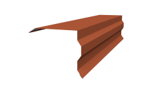 Планка торцевая фигурная 100х85 Grand Line 0,45 PE с пленкой RAL 8004 терракота (2м)