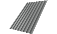 Профнастил С20B Grand Line 0,5 Сатин RAL 9006 бело-алюминиевый