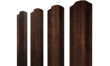 Штакетник М-образный B фигурный 0,45 Print-Double Premium Cherry Wood Dark F