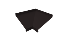 Угол отлива внутренний 100 0,5 PurPro Matt 275 с пленкой RAL 9005 черный