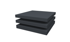 Колпак на столб плоский елка 390х390мм 0,5 Satin с пленкой RAL 7024 мокрый асфальт