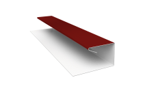 Планка П-образная завершающая сложная Корабельная Доска Grand Line 0,45 PE с пленкой RAL 3011 коричнево-красный (2м)