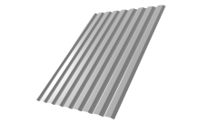 Профнастил С20A Grand Line 0,45 PE с пленкой RAL 9006 бело-алюминиевый