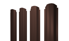 Штакетник П-образный A фигурный Grand Line 0,45 Drap ST lite RAL 8017 шоколад