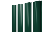 Штакетник Полукруглый Slim с прямым резом Grand Line 0,45 PE-Double RAL 6005 зеленый мох