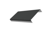 Ламель обратная 125 забора жалюзи Texas 0,5 PurPro Matt 275 RAL 7016 антрацитово-серый