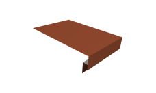 Планка околооконная сложная 250х50х18 (j-фаска) 0,45 Drap TR RAL 8004 терракота (2м)