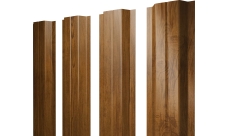 Штакетник П-образный A с прямым резом Grand Line 0,45 Print-Double Elite Golden Wood