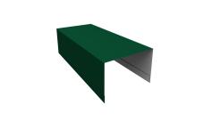 Крышка для забора из сайдинга ЭкоБрус Grand Line 0,5 Satin RAL 6005 зеленый мох (2,5м)