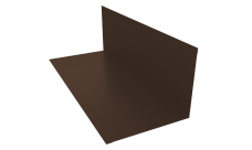 Планка примыкания верхняя к трубе 150х200 Grand Line 0,5 Velur X RAL 8017 шоколад (2м)