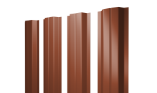 Штакетник П-образный A с прямым резом 0,45 PE RAL 8004 терракота