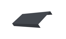 Ламель обратная 125 забора жалюзи Texas Grand Line 0,45 PE-Double RAL 7024 мокрый асфальт