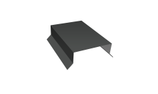 Парапетная крышка прямая 100мм Grand Line 0,5 Rooftop Бархат RAL 7016 антрацитово-серый (2,5м)