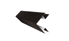 Планка угла внешнего сложного Блок-Хаус new Grand Line 0,5 Satin с пленкой RR 32 темно-коричневый (2м)