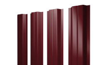 Штакетник П-образный A с прямым резом 0,45 PE lite RAL 3005 красное вино