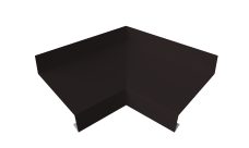 Угол отлива внутренний 50 0,5 Satin Matt с пленкой RAL 9005 черный