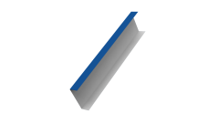 Декоративная накладка на столб универсальная 60х60 для забора жалюзи 0,5 Satin RAL 5005 сигнальный синий (2,5м)