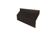 Ламель забора жалюзи Milan Slim стартовая/финишная для калиток и ворот Grand Line 0,45 PE-Double RR 32 темно-коричневый