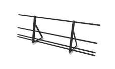 Ограждение кровельное со снегозадержателем на фальц Optima 0,65х2м RAL 9005