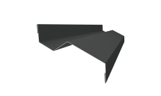 Планка примыкания внакладку 25х17х35х17 0,5 Satin Matt TX RAL 7016 антрацитово-серый (2м)