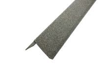 Планка ветровая с отгибом Grand Line c базальтовой крошкой для мягкой кровли 100х20х70 зеленая 1,25м