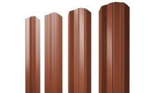 Штакетник М-образный A фигурный Grand Line 0,5 Satin Matt TX RAL 8004 терракота