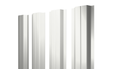 Штакетник П-образный A с прямым резом 0,45 PE RAL 9003 сигнальный белый