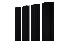 Штакетник Прямоугольный с прямым резом 0,5 Satin RAL 9005 черный