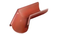 Угол желоба внешний GL PU 135 гр 125 мм RAL 8004 терракота
