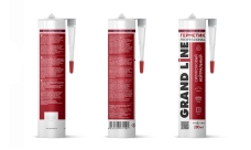 Герметик Grand Line Профессиональный кровельный силиконовый нейтральный 280мл RAL 3005 винно-красный