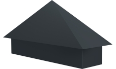 Колпак на полустолб для С8,С10 0,5 Satin с пленкой RAL 7016 антрацитово-серый