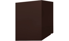 Кожух скатный д400/ш530/в1-2450/в2-1920 0,5 Satin с пленкой RAL 8017 шоколад