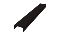 Крышка забора для горизонтального монтажа штакетника 0,45 PE-Double RAL 9005 черный (2,5м)