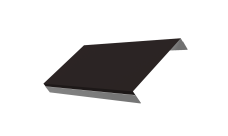 Ламель обратная стартовая/финишная забора жалюзи Texas 50мм для калиток и ворот (с заполнением ламелями 150) 0,5 Satin RAL 9005 черный