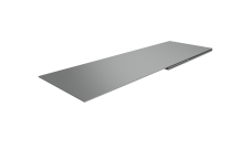 Планка финишная 48х25 Grand Line 0,5 Satin с пленкой RAL 9006 бело-алюминиевый (3м)